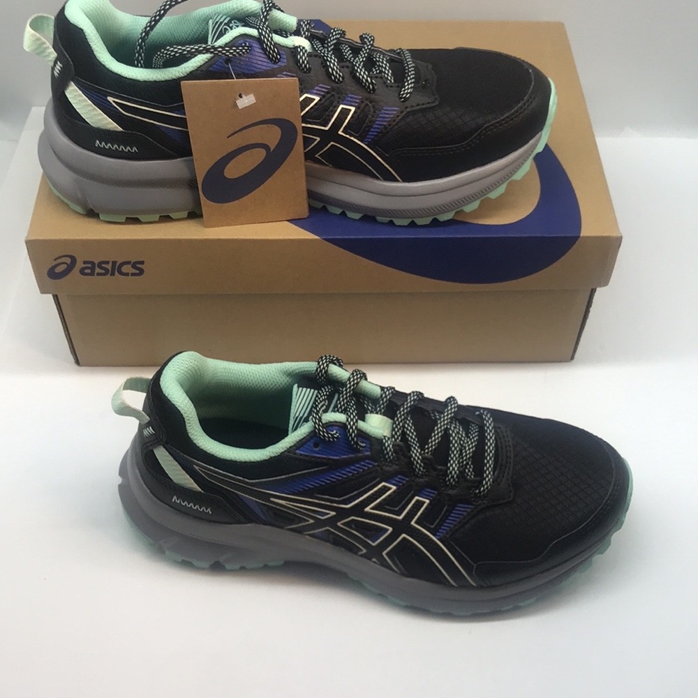 ASICS WOMENŚ TRAIL SCOUT 2 RUNNING SHOES SIZE 7.5 BLACK/BIRCH - Picture 11 of 14